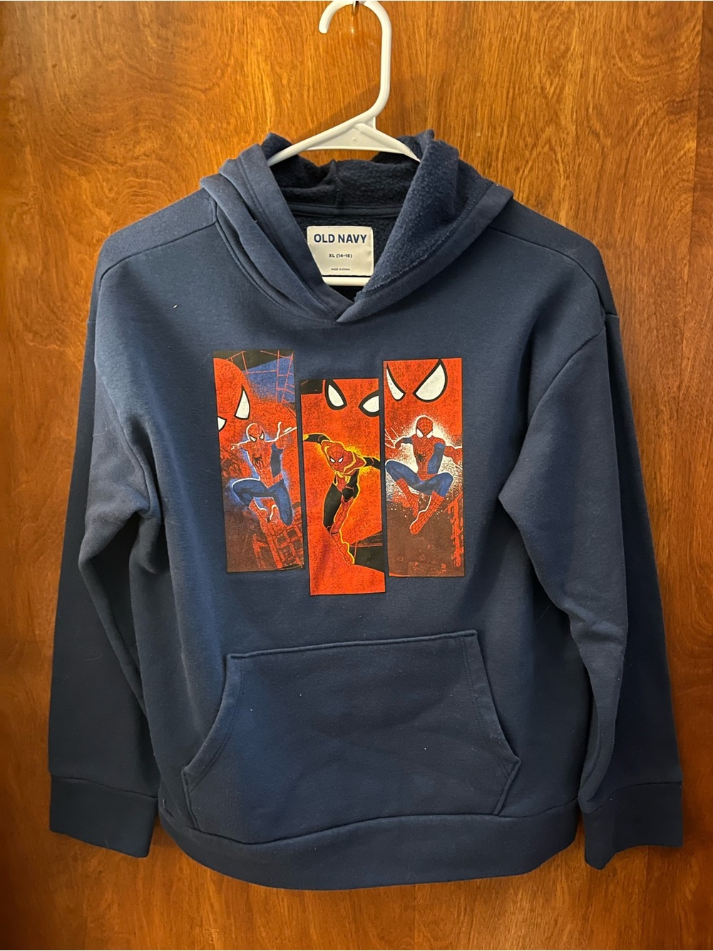 Old Navy Navy Spider-Man Panel Graphic Hoodie